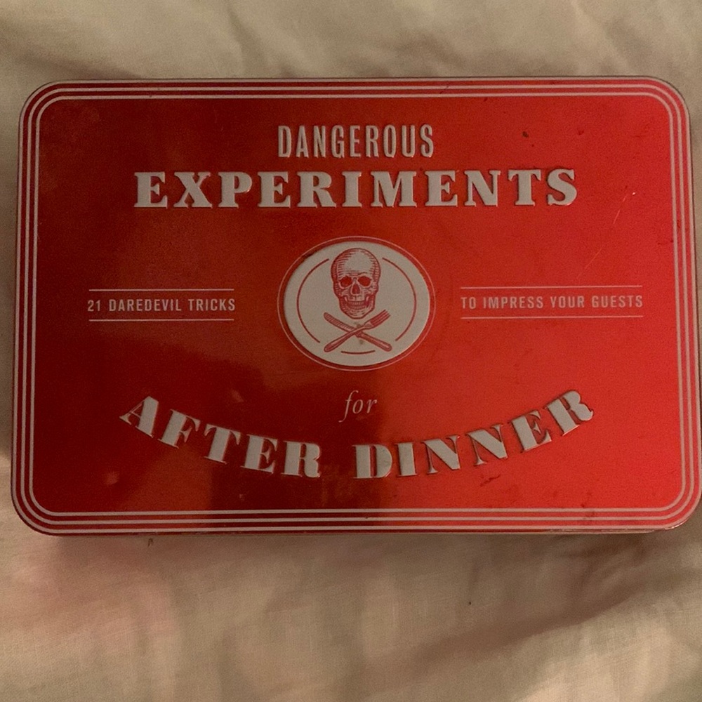 Dangerous Experiments for After Dinner card game conversation starter